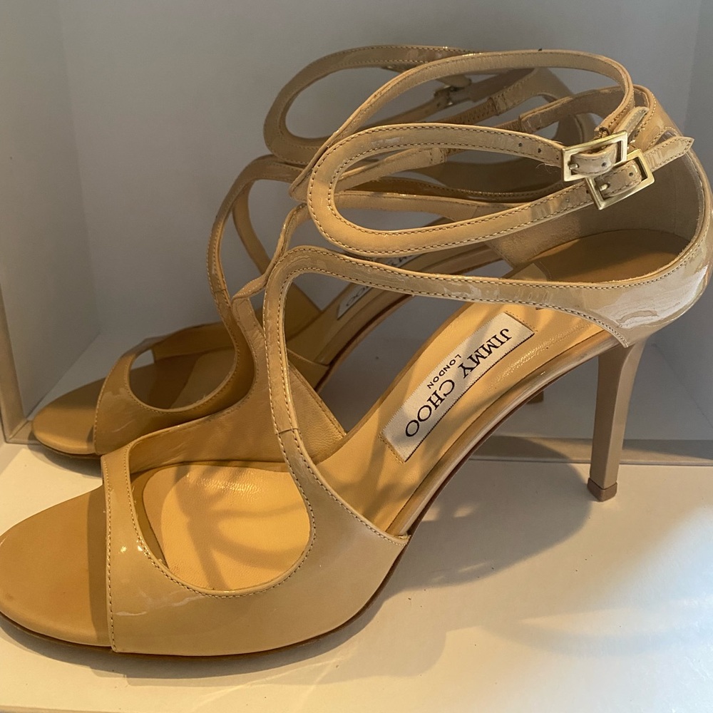 Jimmy choo patent nude heels size 10. Size 40